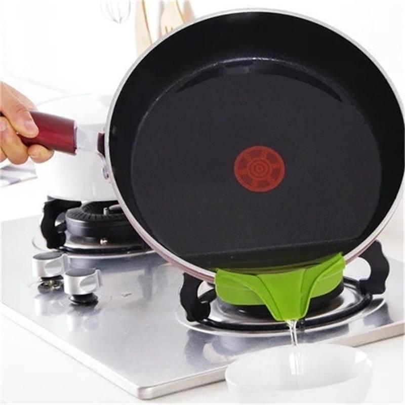 Защита от проливания Слив Кухонные кастрюли и сковороды Круглый ободок Дефлектор Жидкие Кухонные гаджеты