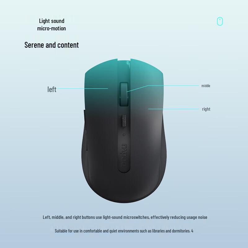 Беспроводная/Bluetooth бесшумная эргономичная мышь Rapoo M350G
