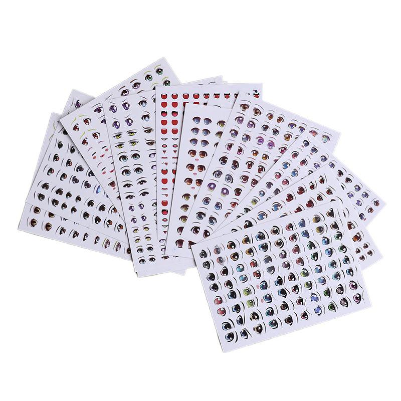 DIY Anime Figurine Decal Stickers: Clay Cartoon Eyes & Mouth