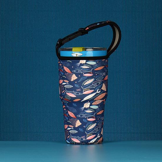 Микки Медведь Рыба Стакан для напитков Кружка Крышка для Yeti Rambler Стекло Держатель для сумки Рукав