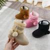 Child Shoes New Trendy Winter Boots for Children Thick Soled Wool Ball Snow Boots Winter Cotton Inserts Girl Sneakers Botas Niña