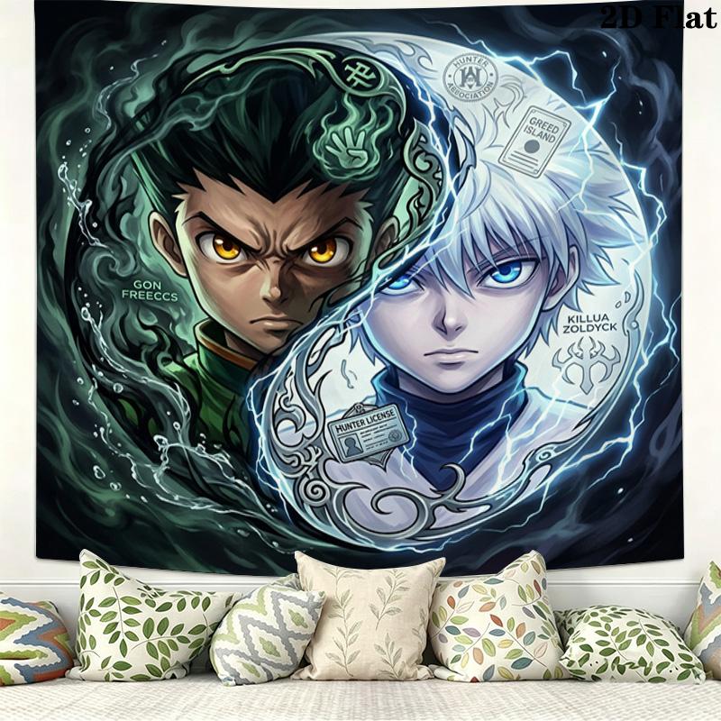Настенный гобелен Hunter X Hunter Эстетичный настенный подвесной тканевый плед Декоративные гобелены для спальни гостиной Домашний декор