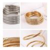 Stackable Multi Layer Arm Bracelet Stylish Metal Elastic Jewelry Stackable Bracelet Elastic Bangle for Fashionable Lover