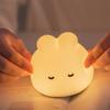 High Quality Small Night Light Cartoon Silicone Timing Night Light USB Feeding Children LED Bedside Sleeping Night Light