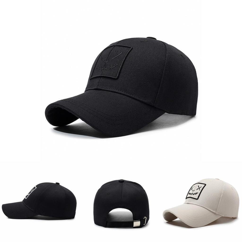 Baseball Cap With Embroidered Face Expression For Sun Protection And Trendy Style For Men And Women