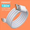 FONKEN 10A Type C USB Cable 120W Super Fast Charge Cable For Huawei Mate 40 Xiaomi Samsung Honor 50 Quick Charge USB C Cables Data Cord