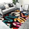 Dopamine Style Light Luxury Carpet Art Simple Rainbow Colorful Living Room Bedroom Bedside Decoration Washable Floor Mat
