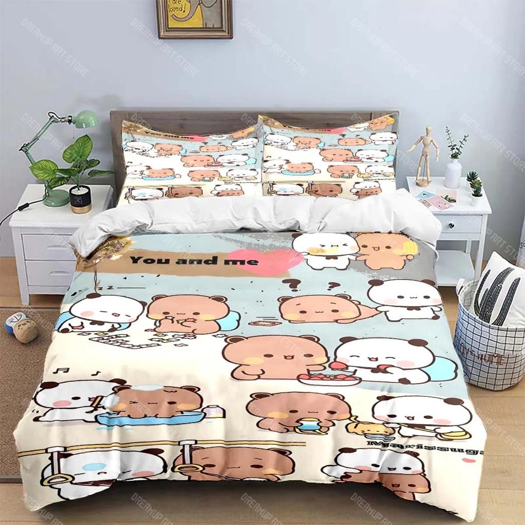 Подарок для девочки и мальчика Изысканные мультяшные обои B-bubu Аниме Цифровая печать Постельный комплект Пододеяльник Одеяло Кровать Молодежь Дети