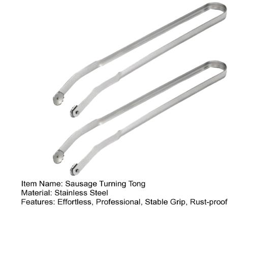 1/2Pcs Stainless Steel BBQ Sausage Turning Tongs Long Handle Kitchen Tongs for Grilling Stable Grip Flip Bacon Steak Meat Vegetables Cooking Tongs