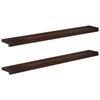 Window Sills 2 Pcs Dark Brown 120 X 15 X 2 Cm