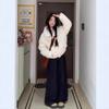 Polka Dot Cotton-padded Clothes Keep Warm Fur Collar Winter Sweet New Thickened Loose Cotton-padded Jacket