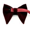 Solid Mens Oversized Bow Tie Velvet Adjustable Necktie Fashion Big Bow Tie  Wedding Party