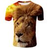 New Cool Lion Graphic 3D Men's T Shirt Unisex Fashion Animal Oversized Shirt O'Neck Breathable Short Sleeve Casual Tops & Tees