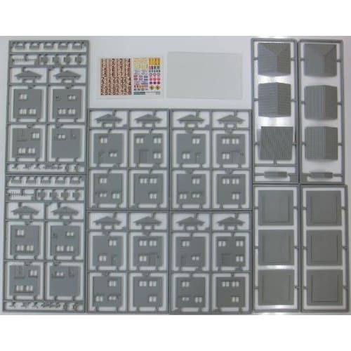 Greenmax N Gauge 2137 Residential Building Set (Unpainted Kit)