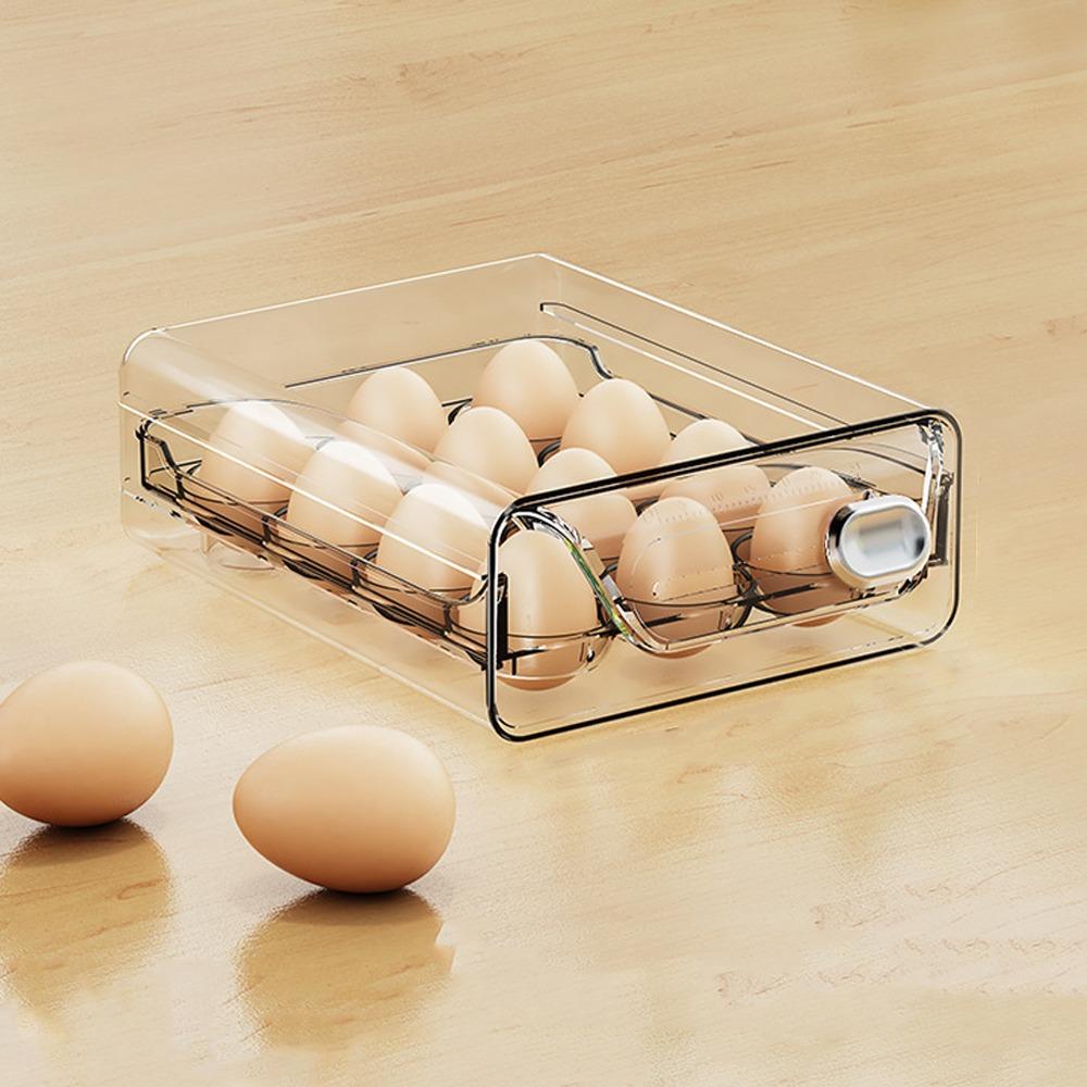 Transparent Egg Storage Box Double Layer Egg Container Egg Preservation Box Refrigerator