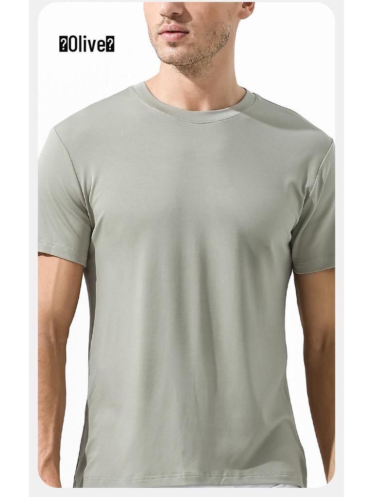 Набор из 60 штук двусторонних модальных unisex футболок с коротким рукавом - Однотонная тонкая базовая футболка для весны/лета