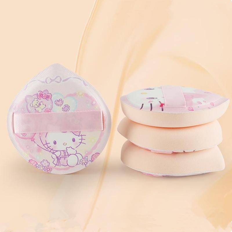 Кавайная Анимация Sanrio Мультяшный Узор Hello Kitty Пуховка для Пудры с Воздушной Подушкой Для Сухого и Влажного Использования Губка Инструмент для Фиксации Макияжа