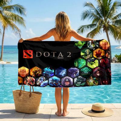 Пляжное полотенце Dota Fashion: Идеально для летних приключений Мягкое, впитывающее и быстросохнущее, подходит для плавания и купания