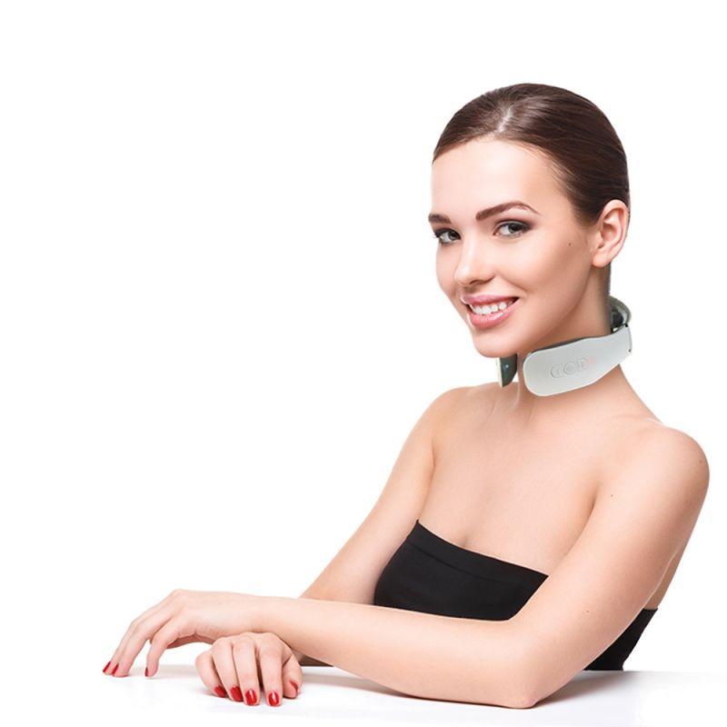 4 Modes 15 Gear Electric Neck Massager EMS Pulse Massage Smart Cervical Spine Massager Can Heating for Muscles Relax Pain Relief Physiotherapy