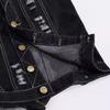 Men's Korean Version of The Slim-fit Trend Black Denim Vest Large Size Motorcycle Youth Korean Version of The Vest Waistcoat Vest