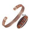 Ikuinen Pure Copper Magnetic Bracelets Adjustable 8mm Wide High Magnet Open Cuff Bangle Vintage Jewelry Resizable