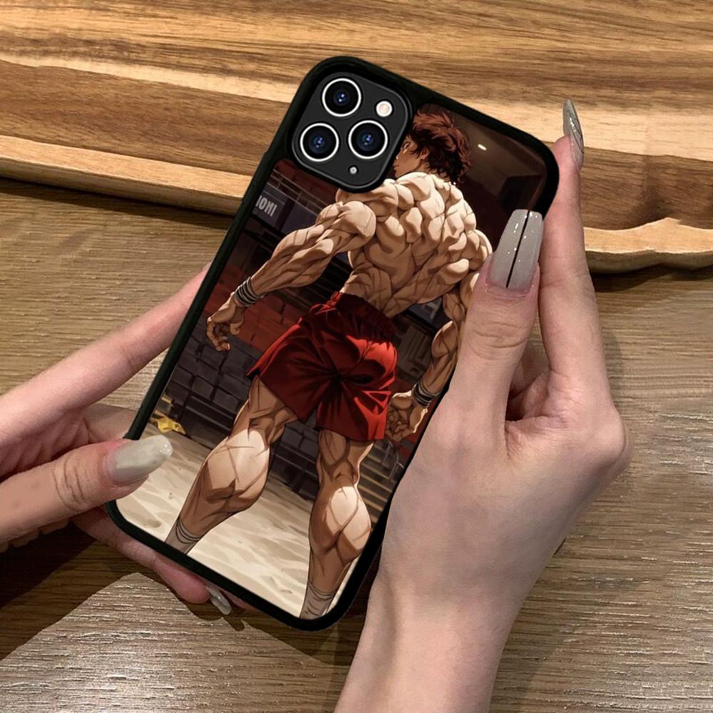 Чехол для телефона Аниме B-Baki Силикон PC+TPU Для Для IPhone 11 12 13 14 15 16 Plus Pro Max Чехол