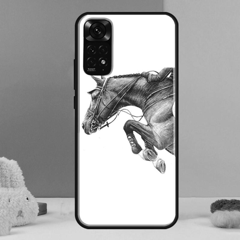 Чехол-скетч с лошадью для Xiaomi Redmi Note 14 13 12 Pro 11 9 10 9S 10S 11S 12S Redmi 14C 13C 10C 12C