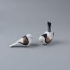 Wooden Bird and Sparrow Handicraft Handmade Carving Fat Chirp Bird Wooden Carving Desktop Decoration and Cute Gifts