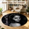 Round Rug Custom NameLana Del Rey Pattern Non Slip Carpet Home Floor Decor