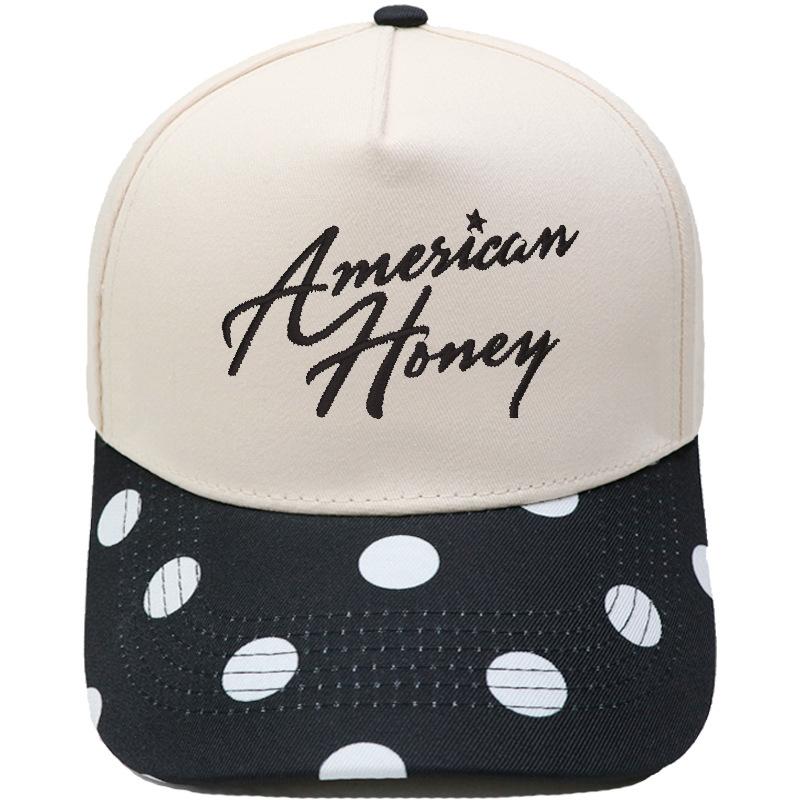 American Honey Fun Embroidery Truck Driver Hat Color Matching Men's and Women's Casual Shade Dad Hat