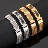 Hipster Creative Gold Stainless Steel Men'S Diamond Bracelet