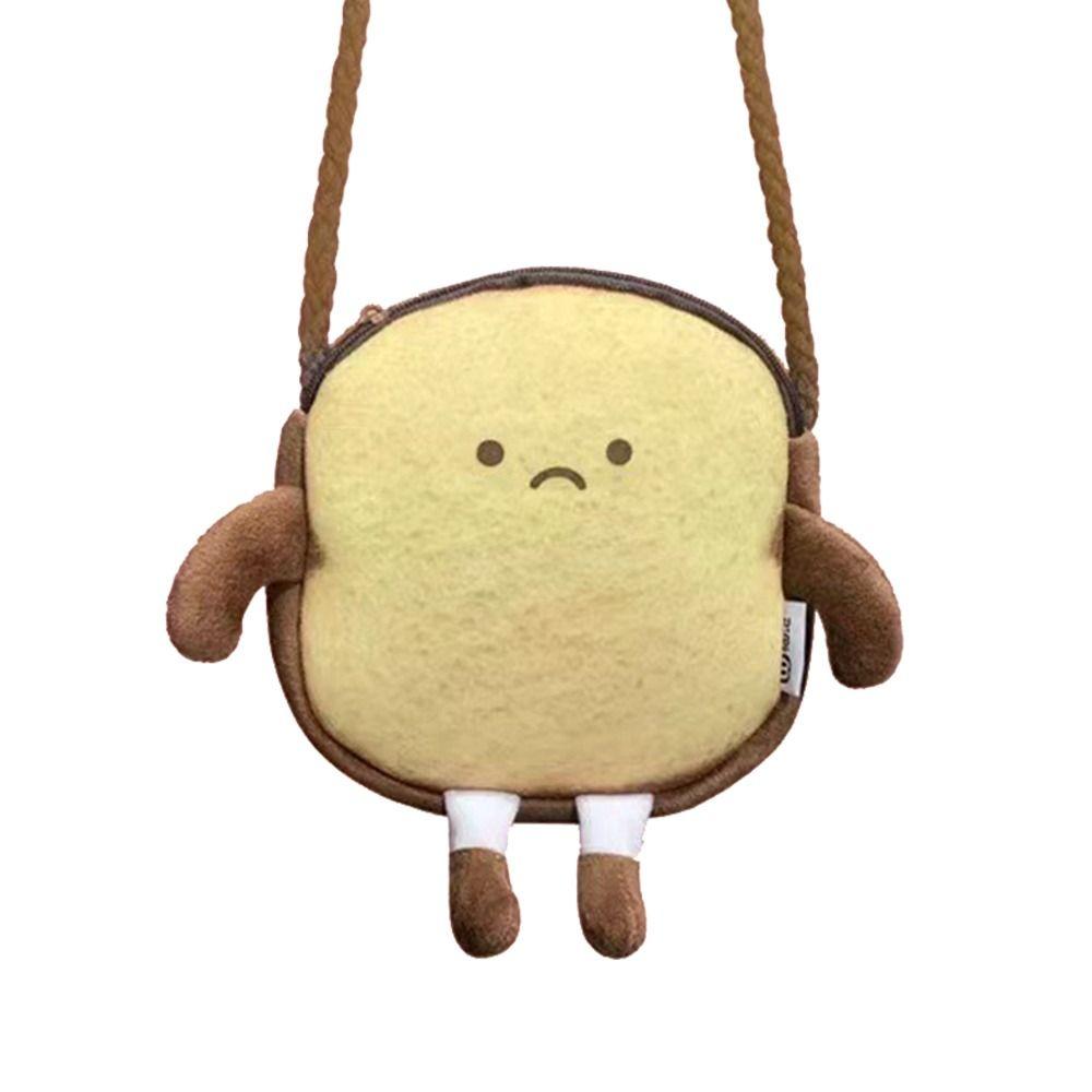 Чехол для школы, канцелярские сумки, мультяшный кошелек для тостов, сумка для монет, симпатичная повседневная сумка-тоут, держатель для карт