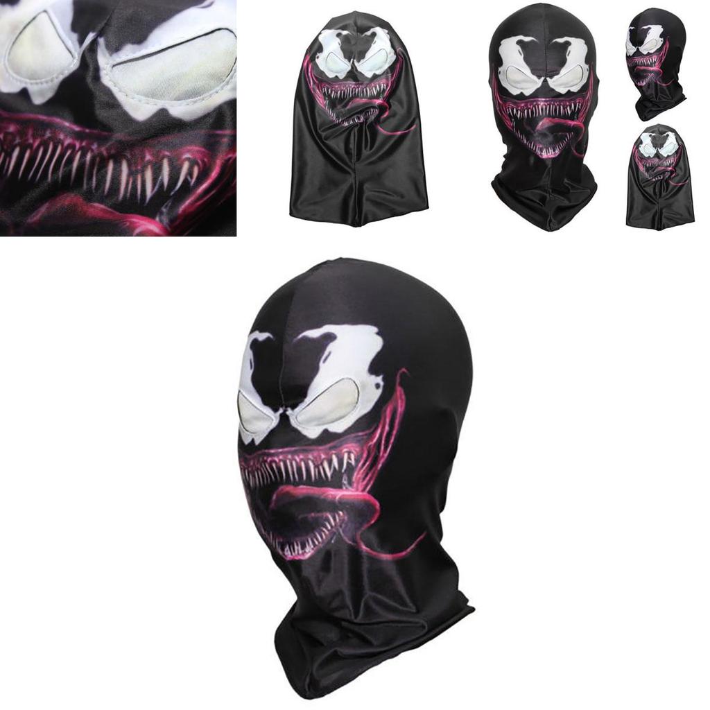 Fun Halloween 3d Venom Full Face Mask Scary Balaclava Eye Masks Cap For Ultimate Costume Appeal