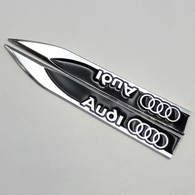 2pcs Metal S LINE Logo Car Fender Sticker Side Leaf Board Decal For new Sline Q2 Q3 Q5 Q7 A1 A3 A4 A5 A7 SQ5 RS5 TT Accessories