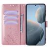 For Xiaomi Redmi K70E 5G/Poco X6 Pro 5G Case Butterfly Flower PU Leather Handbag Phone Cover