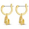 Swarovski Crystal Sparkling Dance Rainbow Pierced Earrings Gold Tone Plated 5537494