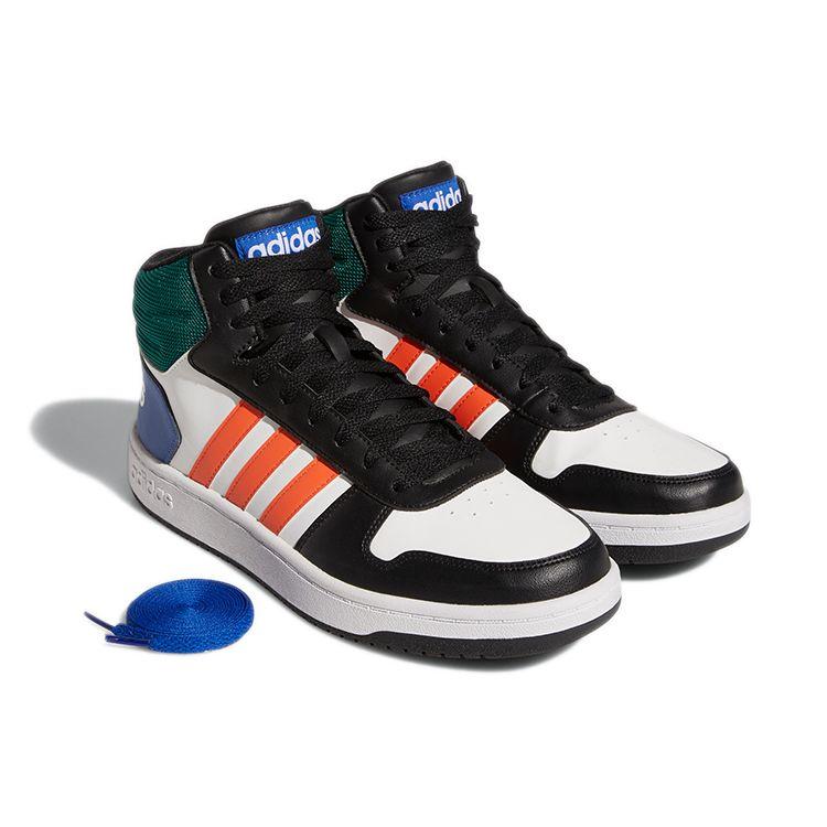 adidas Мужские кроссовки Hoops 2.0 Mid White Multi-Color GY5891