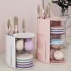 Rotary Powder Puff Storage Box Transparent Cover Dust-Proof Multi-Layer Round Air Cushion Cosmetic Organizer Cotton Beauty Egg Storage Shelf