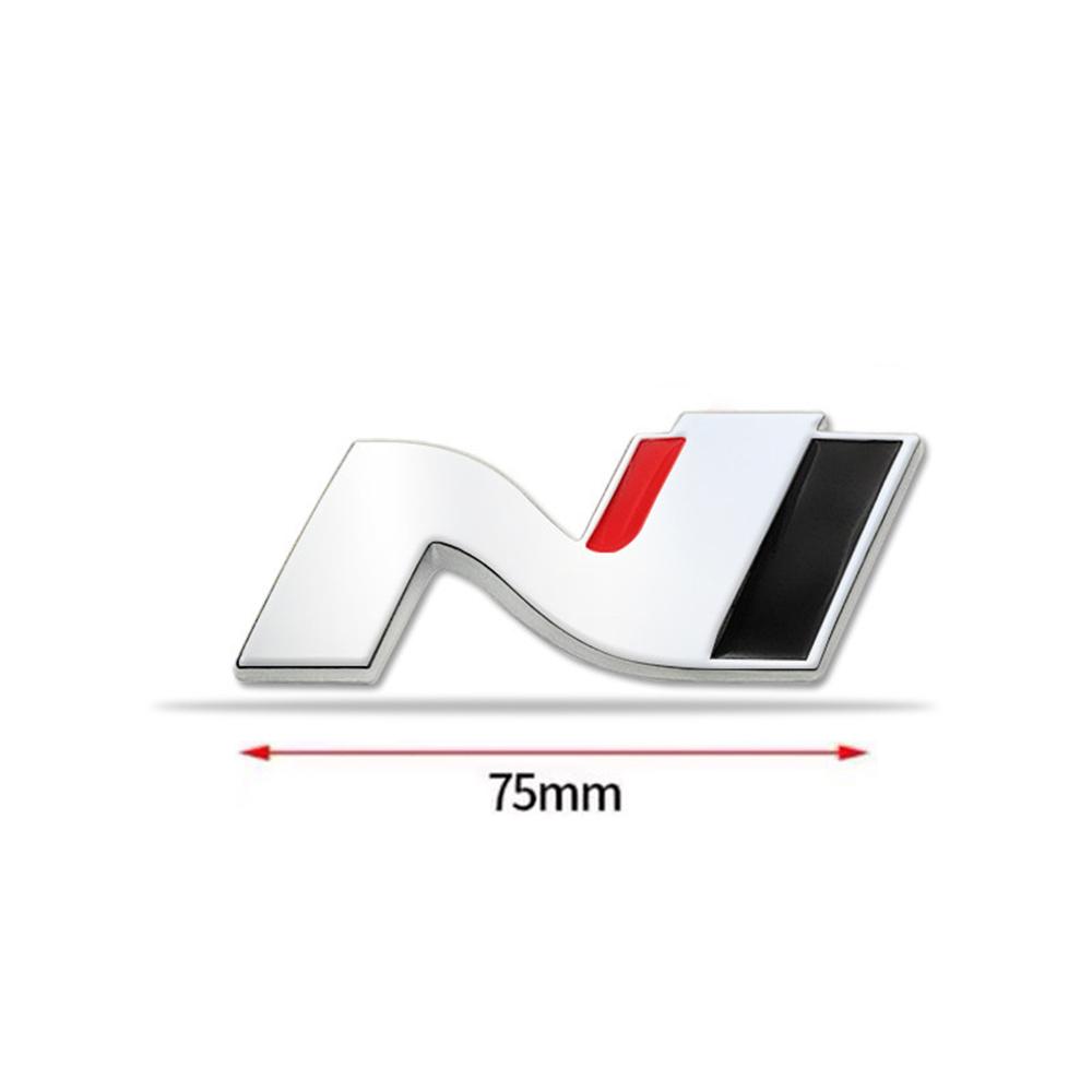 CMQW3 Car 3D Metal Sticker For Hyundai Avante Elantra N Sonata N Line Veloster KONA i30 Fastback Trunk Badge Fender Trim Logo Decorate
