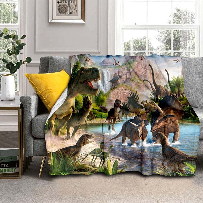 Одеяло с динозавром для мальчиков, фланелевое одеяло с древними животными, одеяла с динозаврами для дивана, дивана, спальни, гостиной