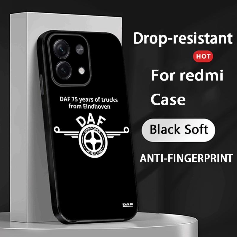 Логотип D-dafs логотип автомобиля модный узор Чехол для телефона для Redmi Note 14 13 12 11 Pro Plus S 5G 14C A3 Мягкий черный чехол для телефона