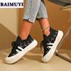 Женские кроссовки на платформе, балетки, брендовая спортивная обувь, трикотажная сетка, повседневная обувь, женская, на шнуровке, удобная, для бега, дизайнерская обувь Zapatillas Mujer