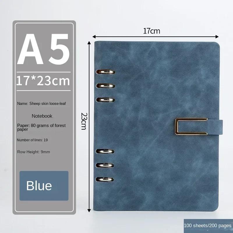Блокнот формата А5, простой офисный подарок, блокноты-планеры в винтажном стиле с отрывными листами, креативные блокноты с кольцом-пряжкой, толстые блокноты для записей, блокноты для бухгалтерского учета.