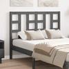 VidaXL Headboard Grey 126x4x100 Cm Solid Pine Wood 817832