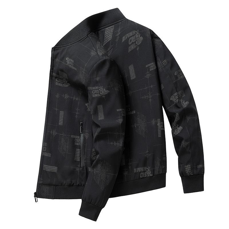 Весенняя и осенняя куртка мужская куртка большого размера свободная деловая трендовая мужская повседневная бейсбольная воротниковая одежда куртка