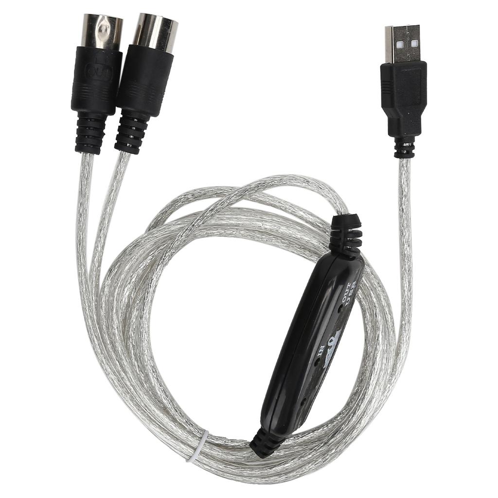 MIDI Cable MIDI To USB Cord Adapter Midi Converter for XP VISTA OS X Window7