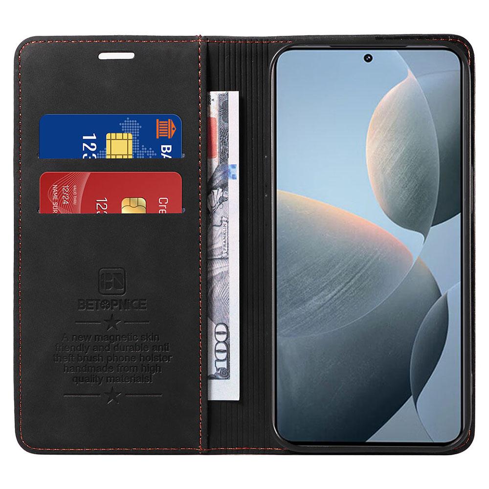 BETOPNICE 003 Для Xiaomi 14T Чехол-бумажник Кожаная обложка для телефона с подставкой