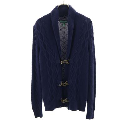 LAURENJEANSCO.RALPH LAUREN Кардиган вязаный крючком с шалевым воротником и длинным рукавом M Женский Б/У