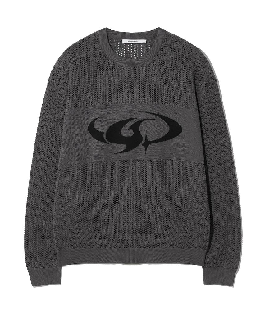 CGP Arc Logo Mesh Knit_Charcoal