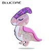 Cute Style Women Brooch Acrylic Material Pink Dinosaur Shape Women's Brooch Lovely Style Girls Jewelry On Bags Clothes